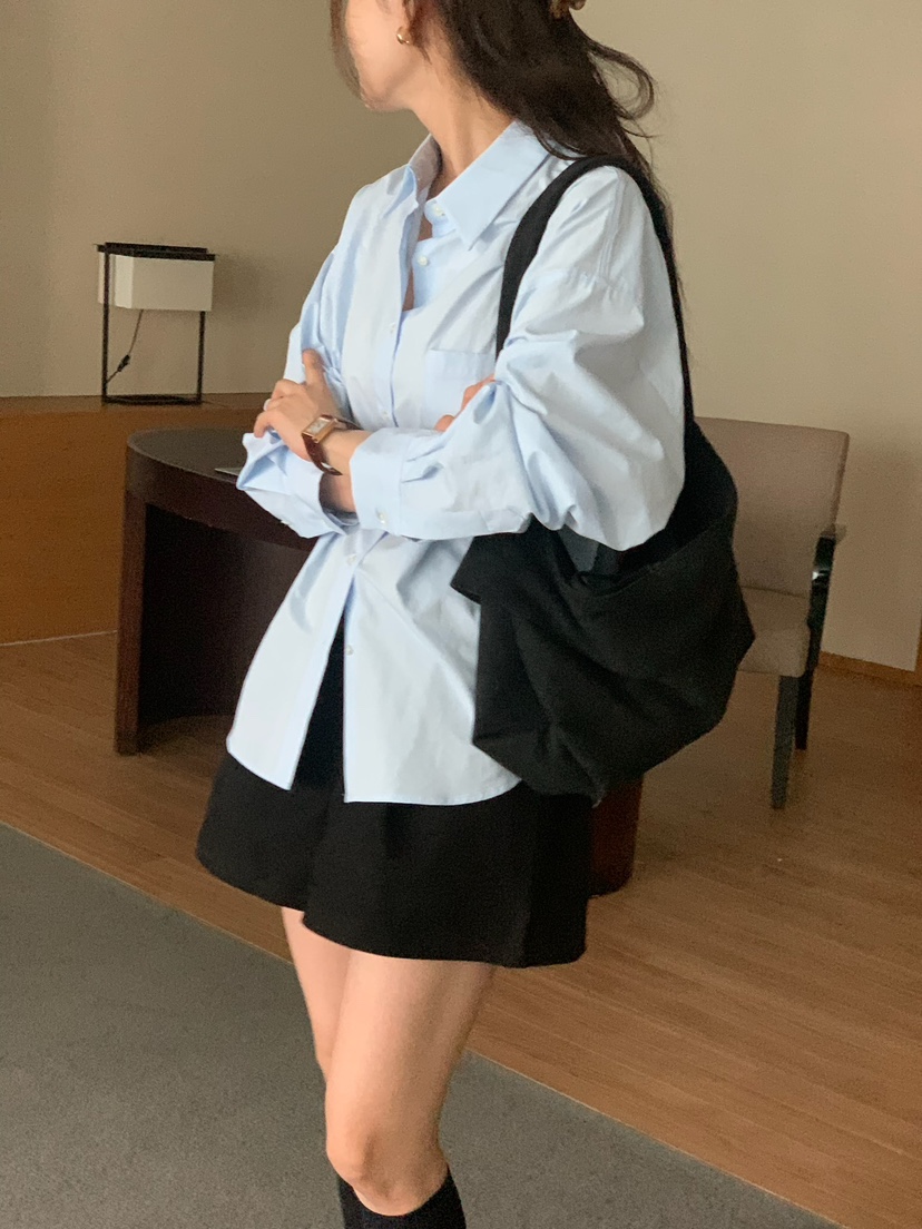 BLEECKER東大門㊣實拍女士新品推薦25秋冬熱賣職業襯衫蕾絲衫BLEECKER襯衫/蕾絲衫