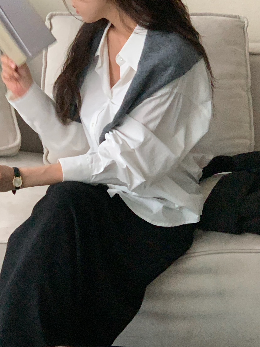 BLEECKER東大門㊣實拍女士新品推薦25秋冬熱賣職業襯衫蕾絲衫BLEECKER襯衫/蕾絲衫