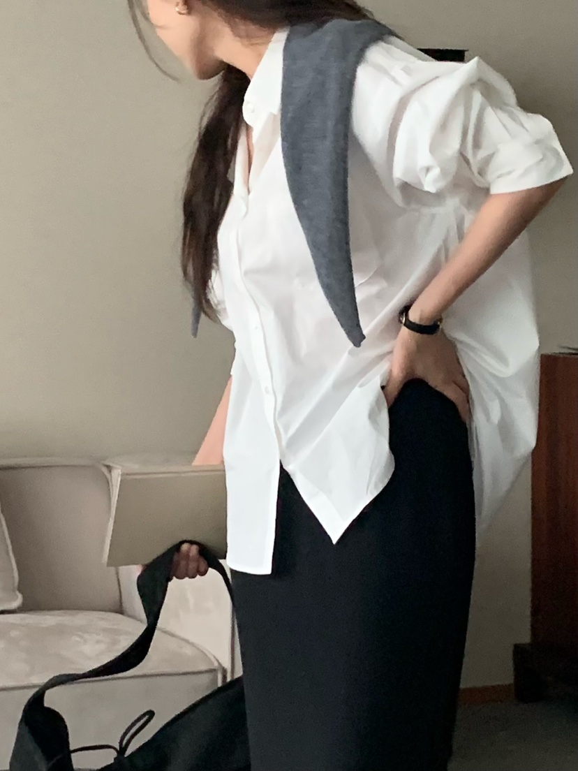 BLEECKER東大門㊣實拍女士新品推薦25秋冬熱賣職業襯衫蕾絲衫BLEECKER襯衫/蕾絲衫