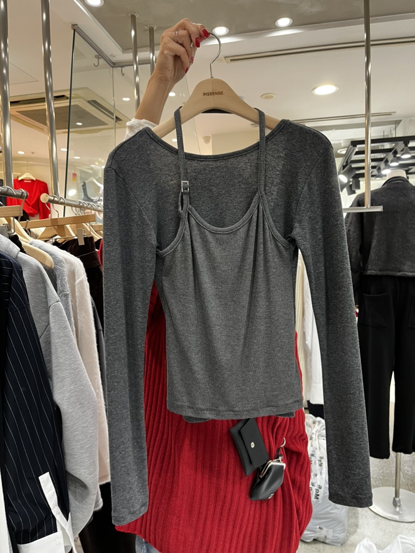 INSSENSE-A韓國代購㊣女裝新品人氣真品熱賣推薦時尚長袖T恤INSSENSE-A長袖T恤圖色2