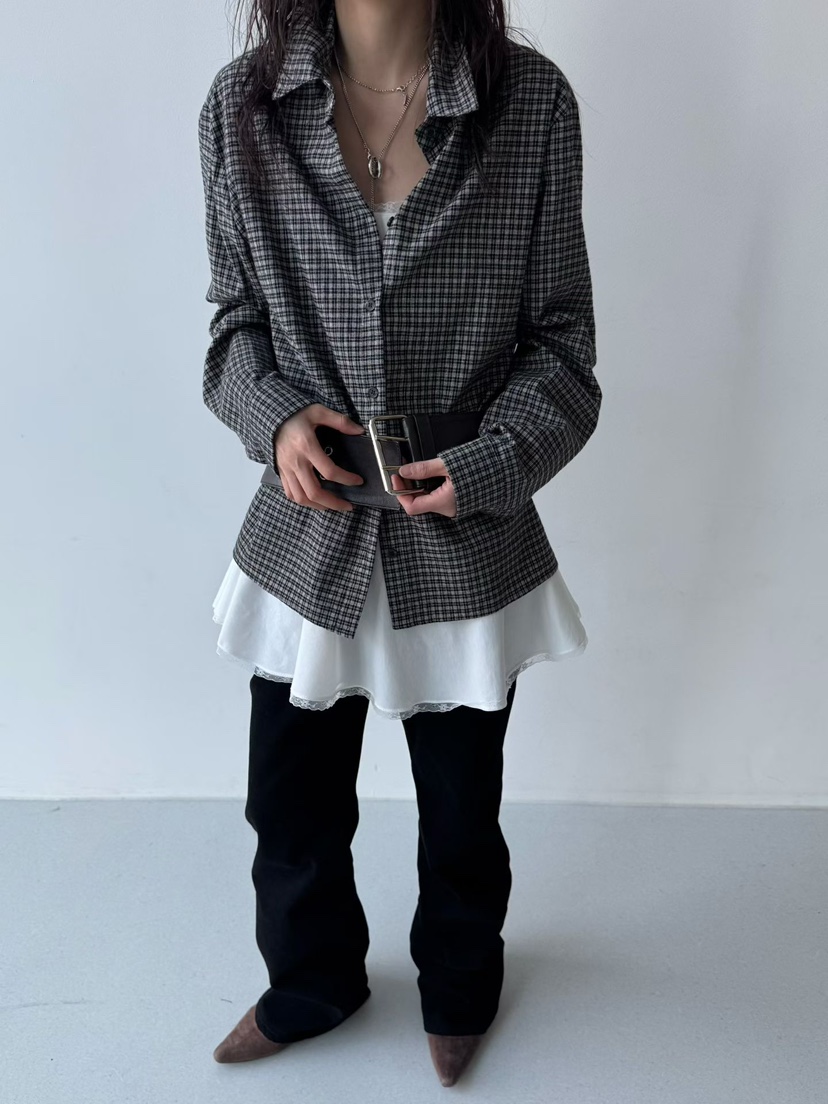 MINIMUZE東大門㊣直郵女裝新品休閑熱賣人氣時尚襯衫蕾絲衫MINIMUZE襯衫/蕾絲衫