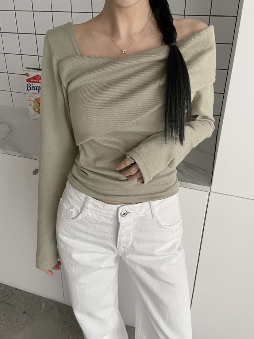 CELEBRITY-A東大門㊣代購女士新品職業25秋冬人氣休閑長袖T恤CELEBRITY-A長袖T恤