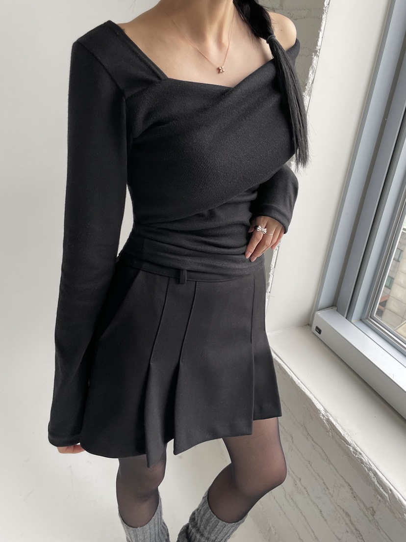 CELEBRITY-A東大門㊣代購女士新品職業25秋冬人氣休閑長袖T恤CELEBRITY-A長袖T恤