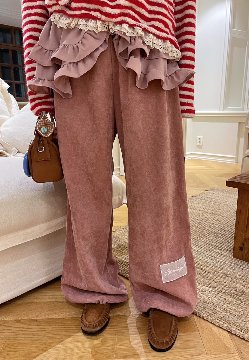 BOUTIQUE-L東大門㊣實拍女士新款時尚推薦職業休閑褲荷葉邊BOUTIQUE-L休閑褲