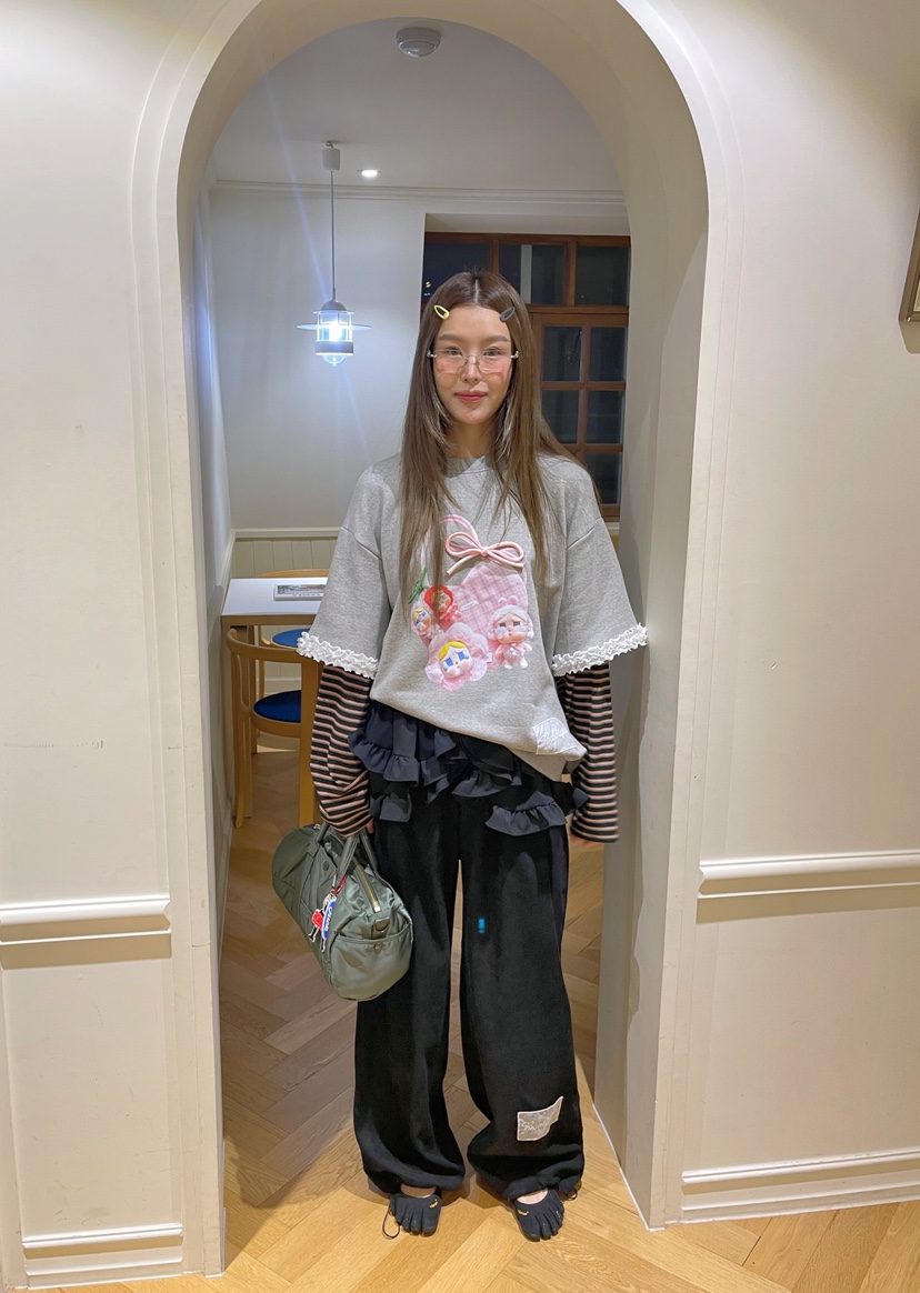 BOUTIQUE-L東大門㊣實拍女士新款時尚推薦職業休閑褲荷葉邊BOUTIQUE-L休閑褲圖色3