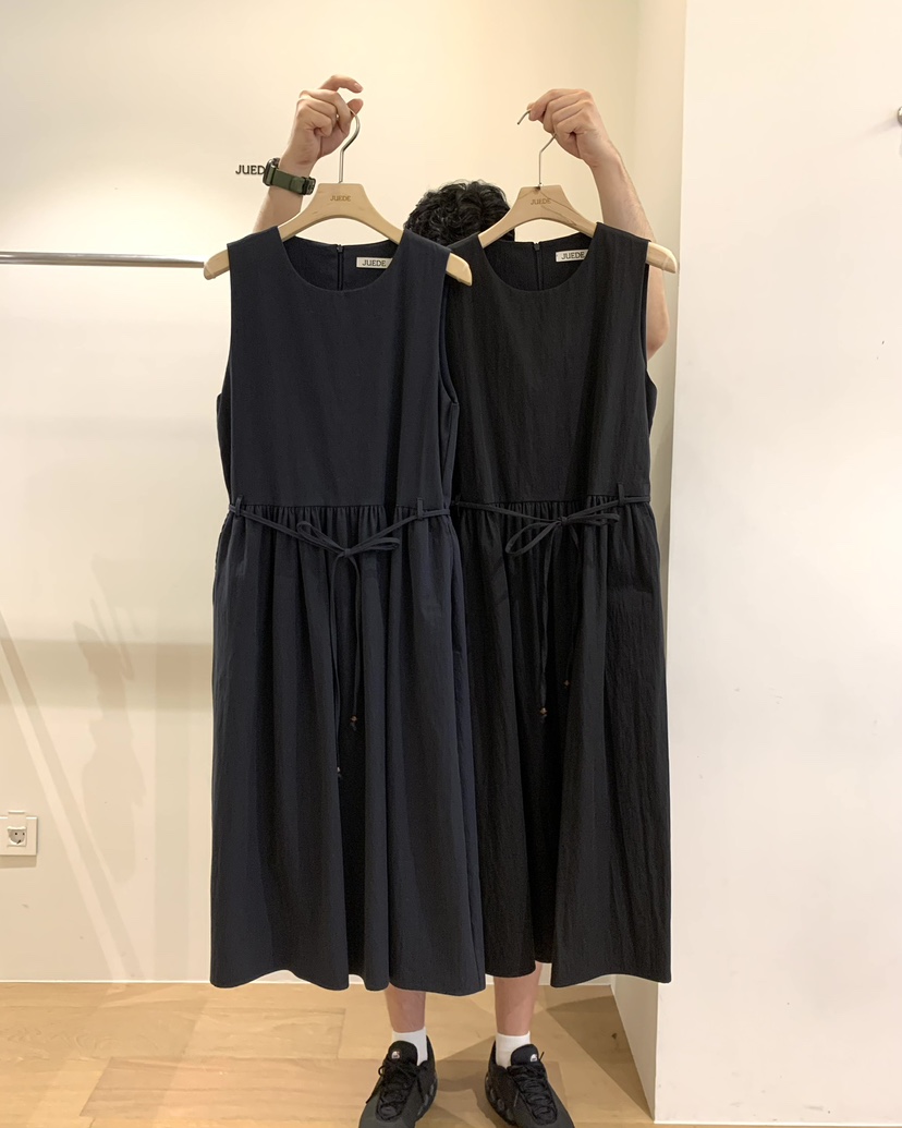 JUEDE（此品牌容易投訴）東大門㊣實拍女裝新款職業連衣裙含腰繩JUEDE連衣裙