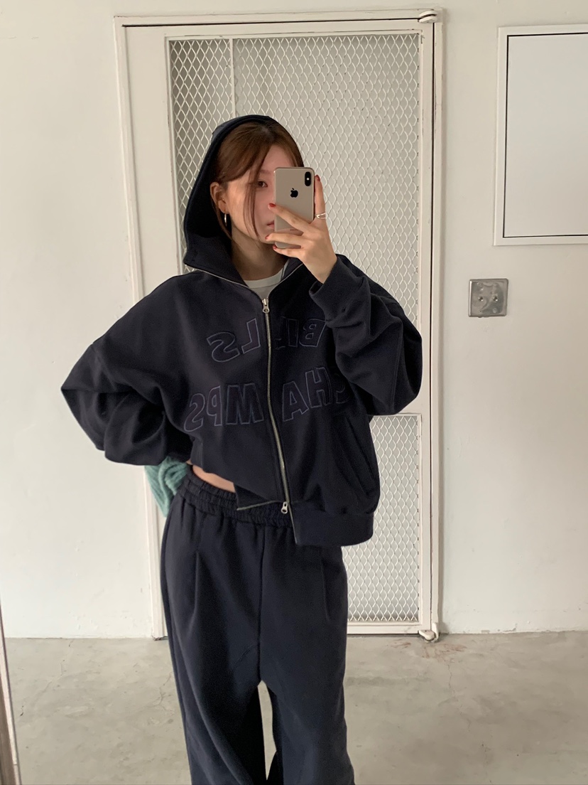 UNBOUND韓國代購㊣女裝新品推薦25秋冬職業人氣時尚衛衣拉鏈UNBOUND衛衣