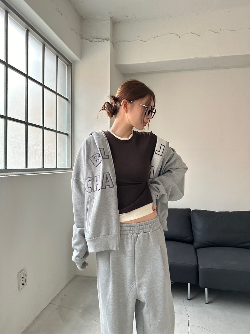 UNBOUND韓國代購㊣女裝新品推薦25秋冬職業人氣時尚衛衣拉鏈UNBOUND衛衣