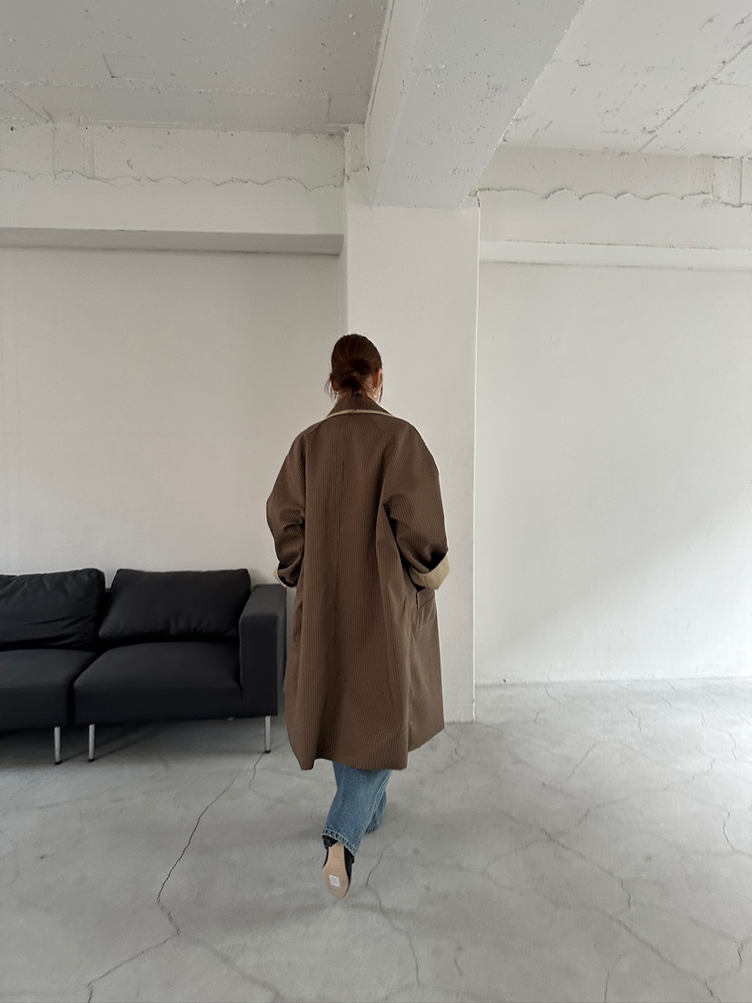 UNBOUND東大門㊣代購女裝新品真品熱賣休閑人氣長款風衣雙面UNBOUND長款風衣