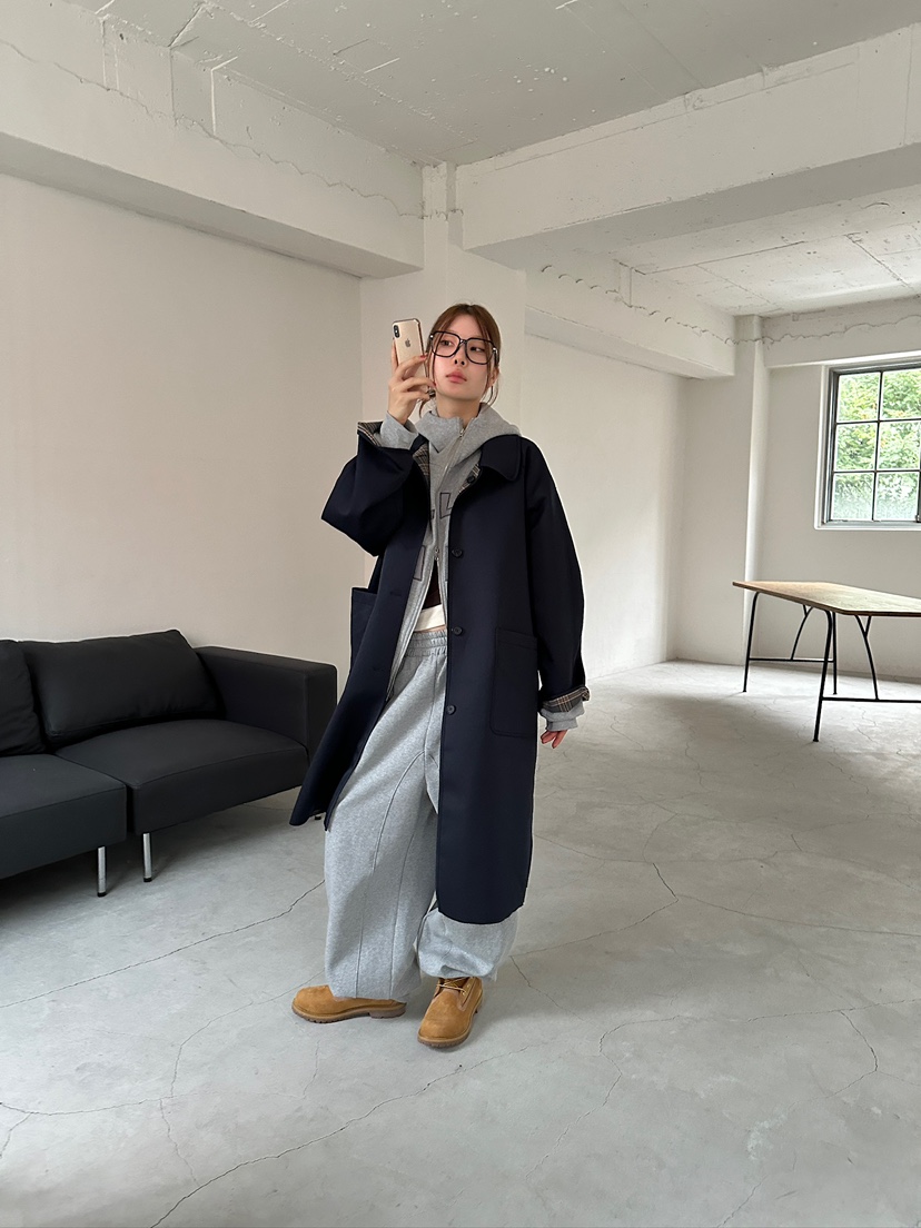 UNBOUND東大門㊣代購女裝新品真品熱賣休閑人氣長款風衣雙面UNBOUND長款風衣
