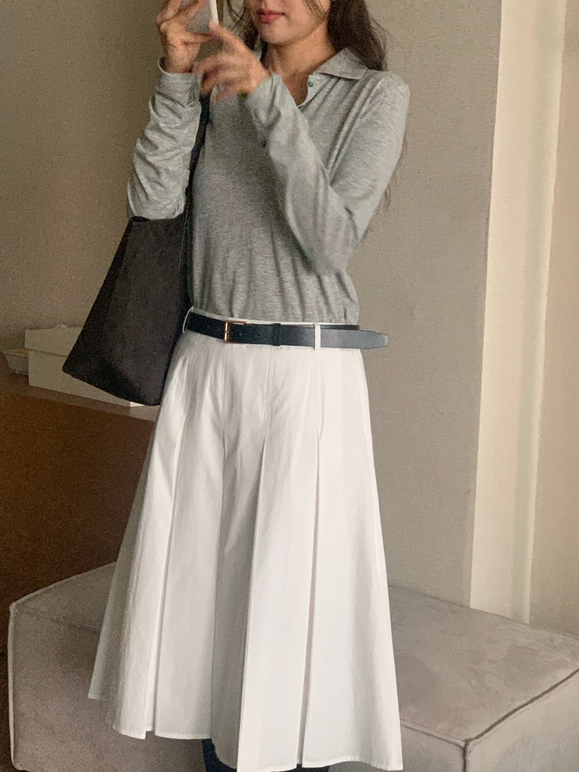 BLEECKER韓國直郵㊣女士新品人氣25秋冬時尚推薦職業長袖T恤BLEECKER長袖T恤