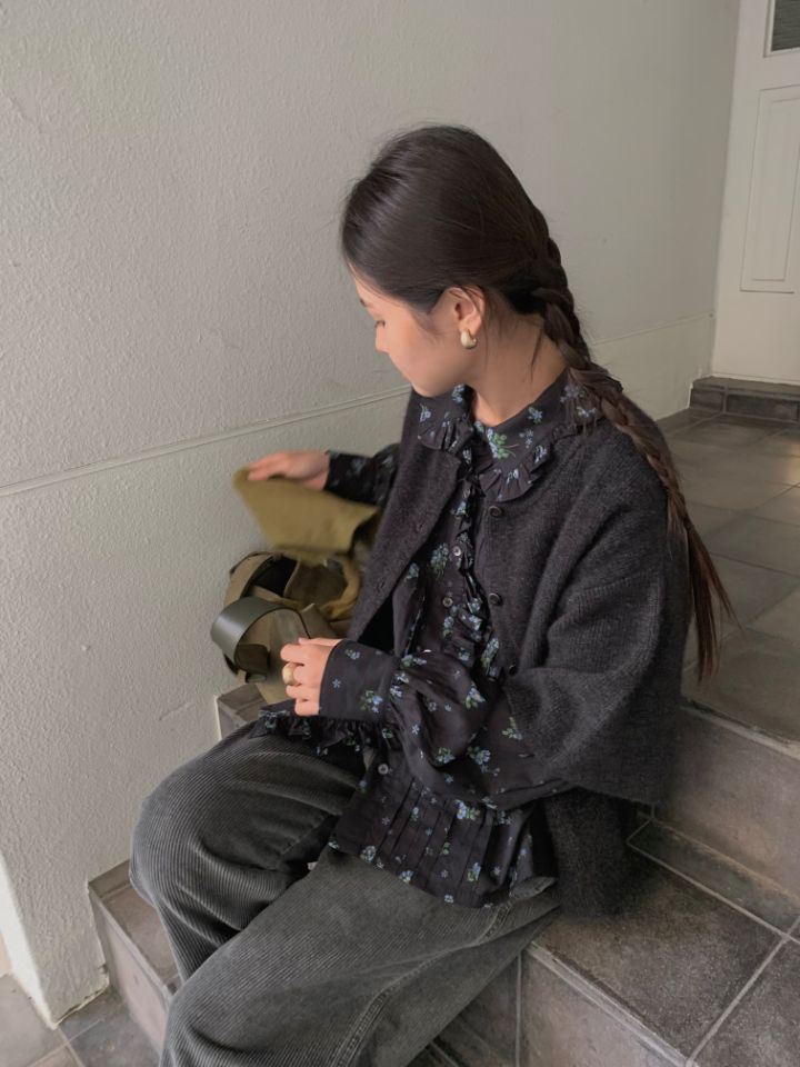 MARE東大門㊣實拍女士新品時尚真品推薦25秋冬襯衫蕾絲衫荷葉邊MARE襯衫/蕾絲衫