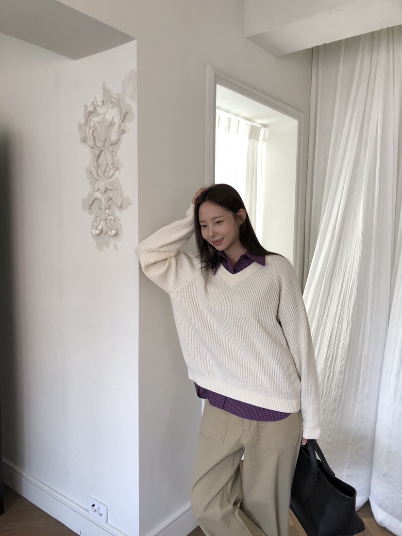 THE ABLE東大門㊣直郵女士新款休閑推薦25秋冬針織衫天鵝絨THE ABLE/TA針織衫