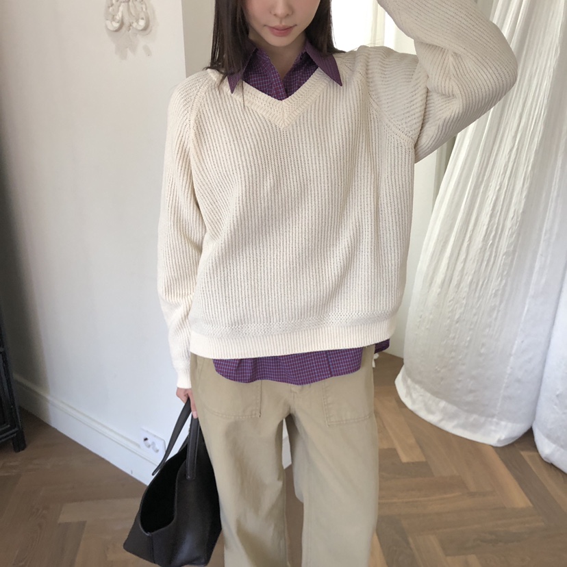 THE ABLE東大門㊣直郵女士新款休閑推薦25秋冬針織衫天鵝絨THE ABLE/TA針織衫