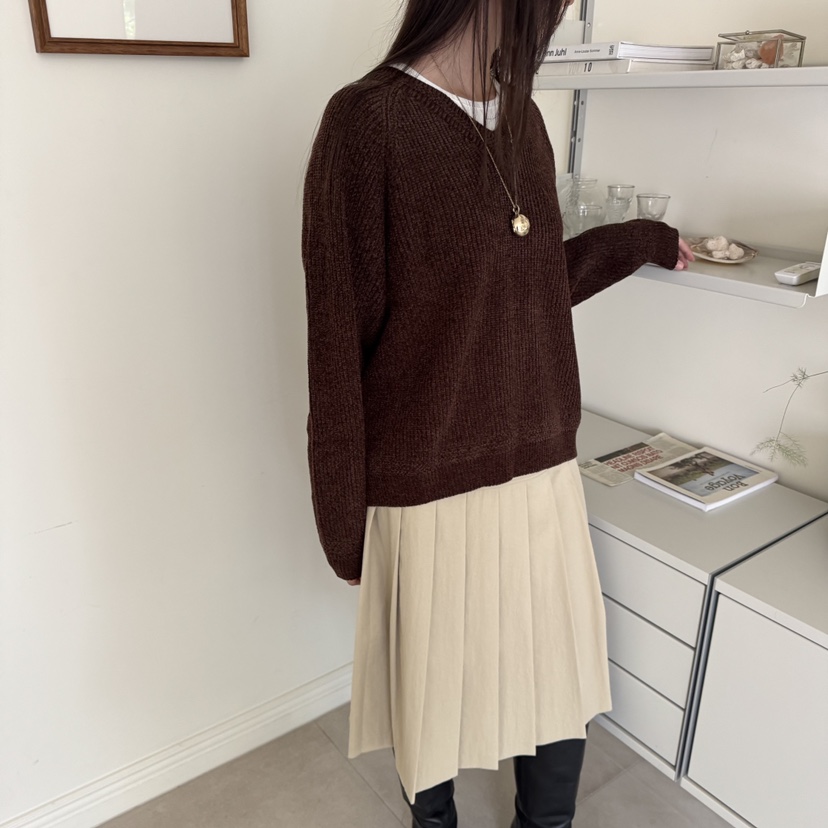 THE ABLE東大門㊣直郵女士新款休閑推薦25秋冬針織衫天鵝絨THE ABLE/TA針織衫