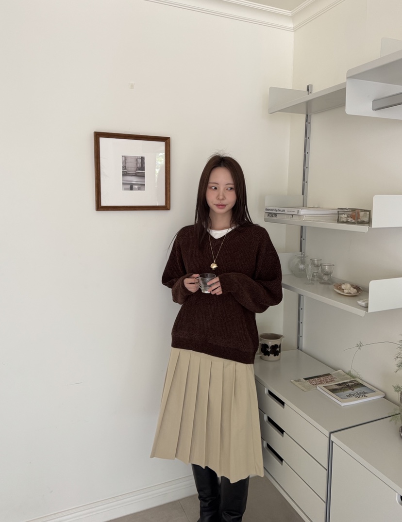 THE ABLE東大門㊣直郵女士新款休閑推薦25秋冬針織衫天鵝絨THE ABLE/TA針織衫