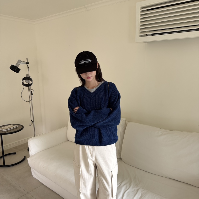 THE ABLE東大門㊣直郵女士新款休閑推薦25秋冬針織衫天鵝絨THE ABLE/TA針織衫