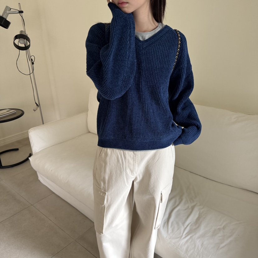 THE ABLE東大門㊣直郵女士新款休閑推薦25秋冬針織衫天鵝絨THE ABLE/TA針織衫