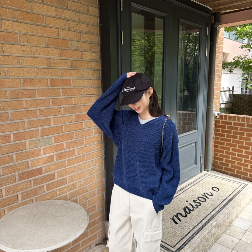 THE ABLE東大門㊣直郵女士新款休閑推薦25秋冬針織衫天鵝絨THE ABLE/TA針織衫