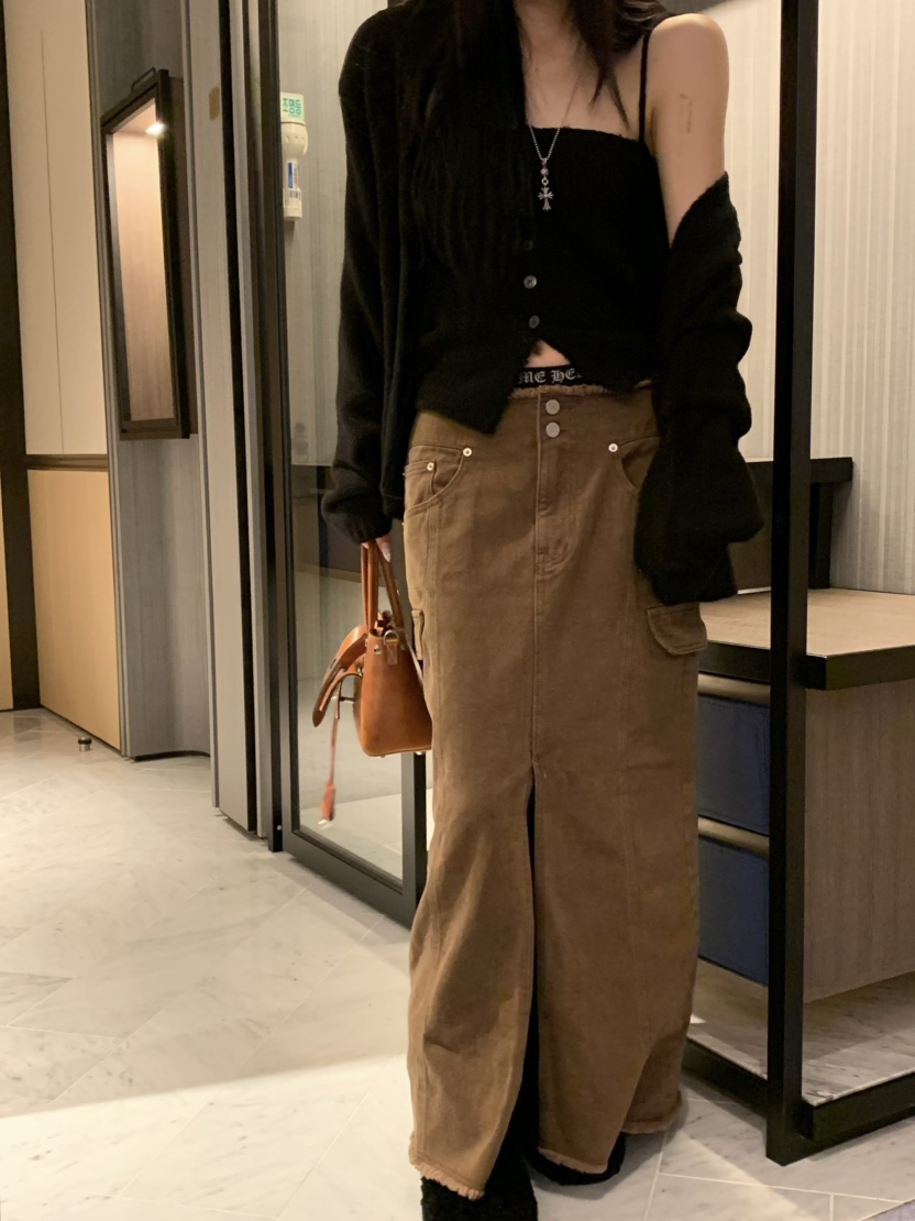 VIRKIN東大門㊣直郵女士新款熱賣推薦休閑人氣時尚25秋冬長裙VIRKIN長裙