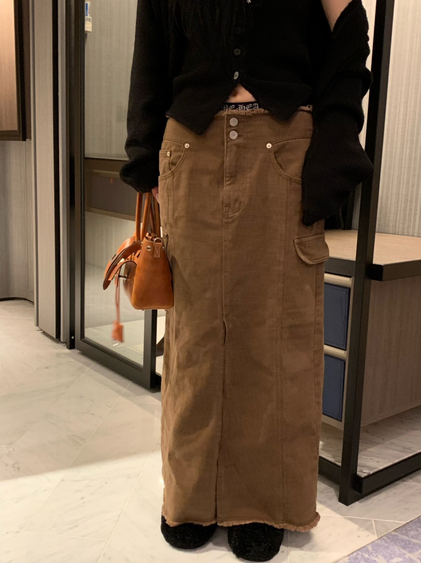 VIRKIN東大門㊣直郵女士新款熱賣推薦休閑人氣時尚25秋冬長裙VIRKIN長裙圖色1
