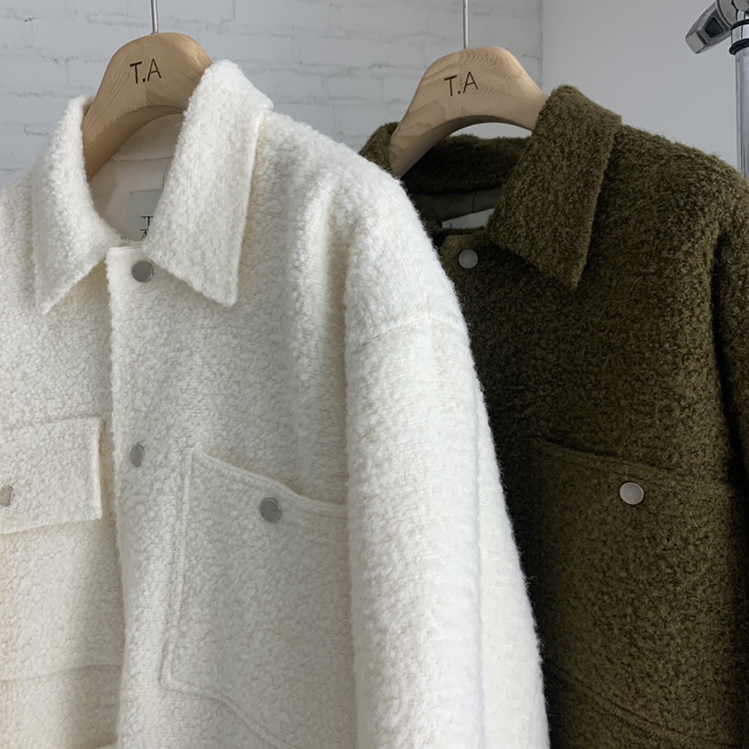 THE ABLE東大門㊣直郵女裝新品25秋冬休閑職業夾克口袋羊駝THE ABLE/TA夾克