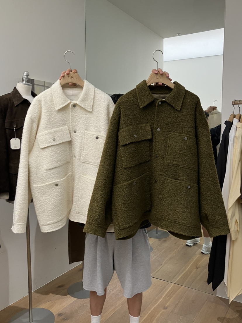 THE ABLE東大門㊣直郵女裝新品25秋冬休閑職業夾克口袋羊駝THE ABLE/TA夾克