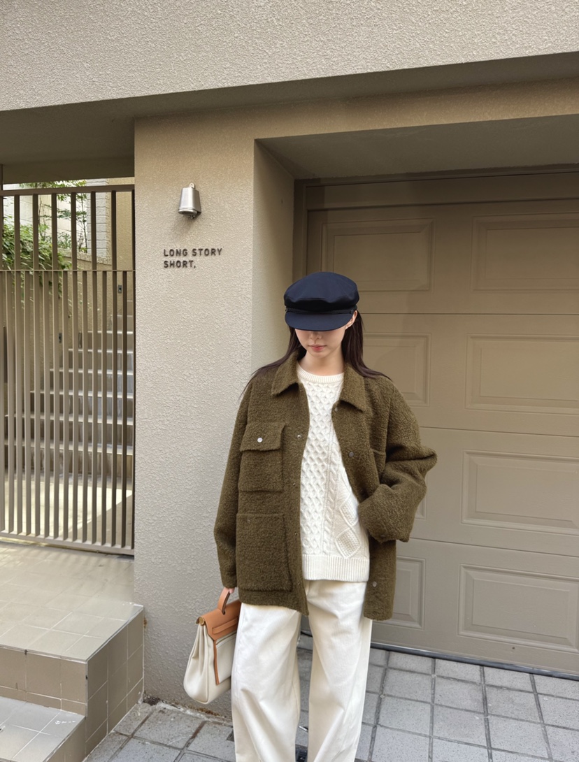 THE ABLE東大門㊣直郵女裝新品25秋冬休閑職業夾克口袋羊駝THE ABLE/TA夾克