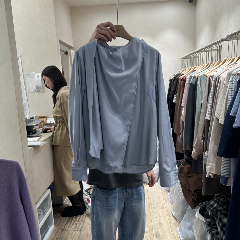 2ND GATE韓國代購㊣女裝新款時尚25秋冬熱賣職業襯衫蕾絲衫2ND GATE襯衫/蕾絲衫圖色2