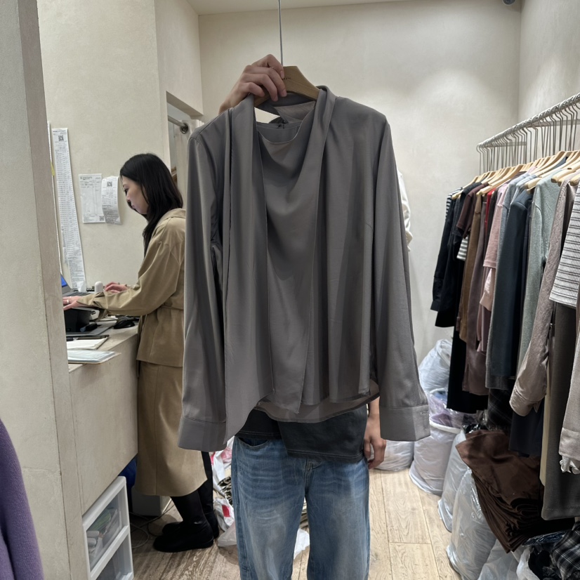2ND GATE韓國代購㊣女裝新款時尚25秋冬熱賣職業襯衫蕾絲衫2ND GATE襯衫/蕾絲衫圖色3