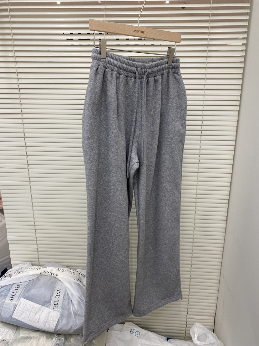 AND THE韓國代購㊣女裝新品推薦熱賣職業時尚25秋冬休閑褲羊毛AND THE休閑褲圖色2
