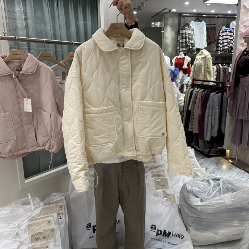 OURMOMENT東大門㊣代購女士新品25秋冬人氣休閑職業夾克絎縫OURMOMENT夾克圖色1