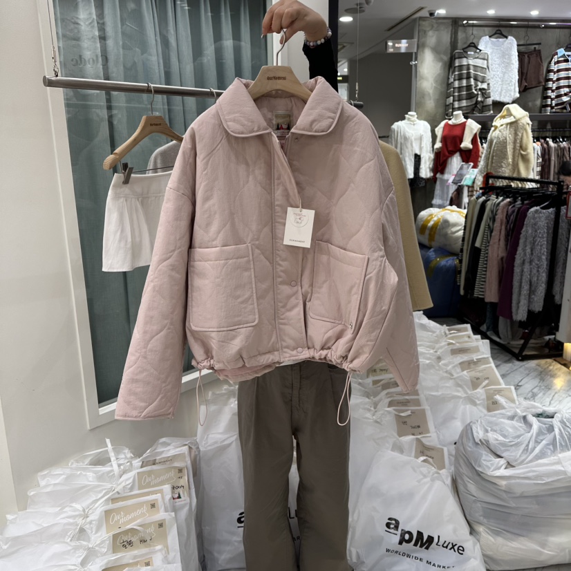 OURMOMENT東大門㊣代購女士新品25秋冬人氣休閑職業夾克絎縫OURMOMENT夾克圖色2