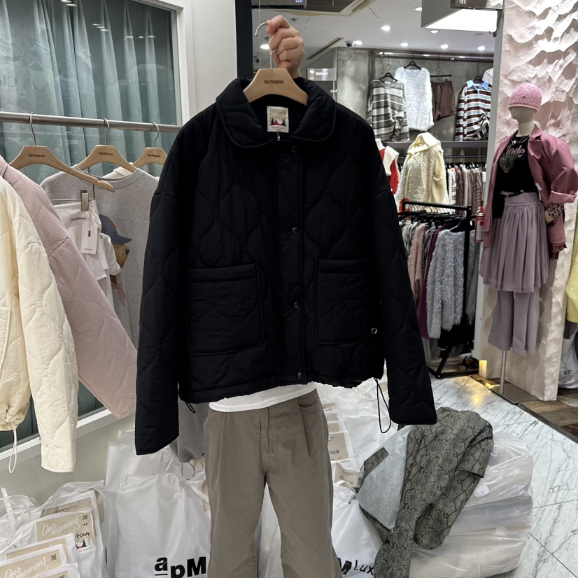 OURMOMENT東大門㊣代購女士新品25秋冬人氣休閑職業夾克絎縫OURMOMENT夾克圖色3