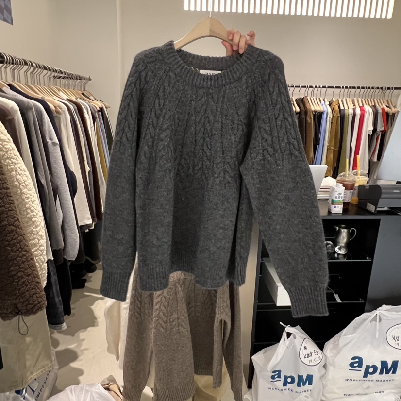PLATE韓國直郵㊣女士新品熱賣真品推薦休閑職業時尚毛衣羊毛PLATE毛衣圖色3