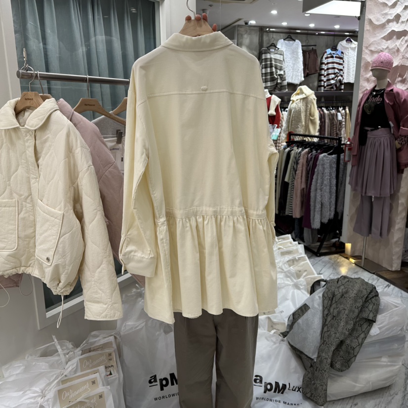 OURMOMENT東大門㊣實拍女士新品25秋冬推薦職業連衣裙燈芯絨OURMOMENT連衣裙