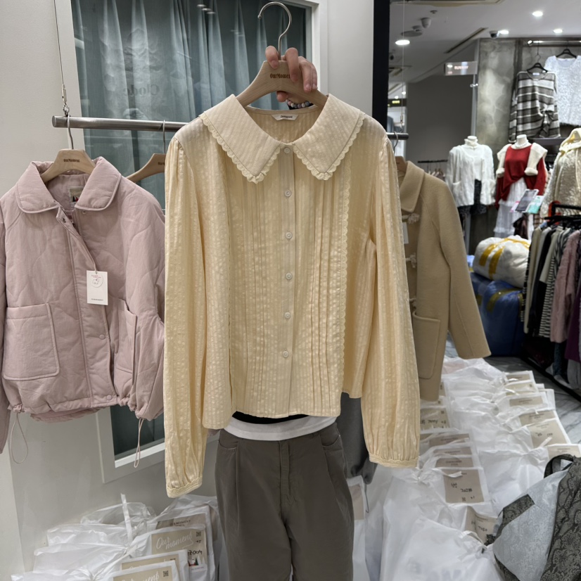 OURMOMENT東大門㊣代購女裝新品熱賣真品休閑職業襯衫蕾絲衫OURMOMENT襯衫/蕾絲衫圖色1