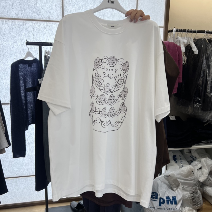 FLAT東大門㊣直郵女士新品休閑職業推薦真品人氣熱賣時尚T恤FLATT恤圖色3