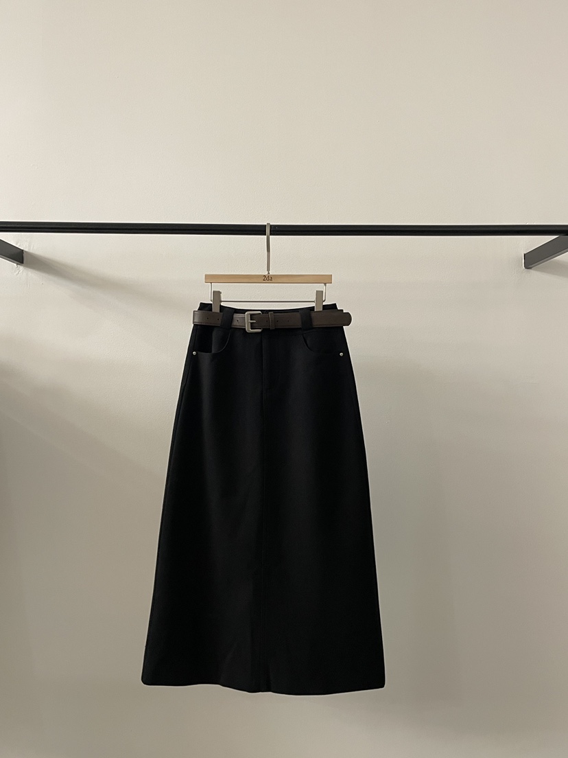 2DA/DARIMI-P東大門㊣代購女士新品熱賣25秋冬長裙含腰帶2DA/DARIMI-P長裙圖色4