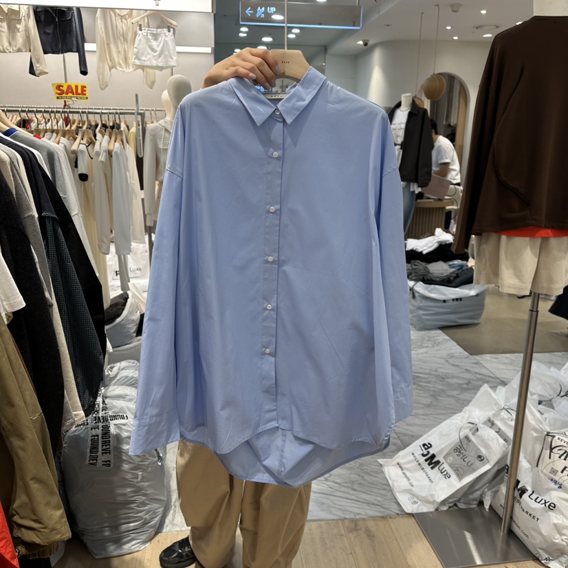REVE-L東大門㊣實拍女裝新款時尚職業熱賣25秋冬襯衫蕾絲衫REVE-L襯衫/蕾絲衫圖色2