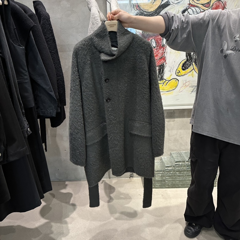 LAMAGIEPIE韓國代購㊣女士新款熱賣真品職業25秋冬中長款大衣LAMAGIE GREY中長款大衣圖色3