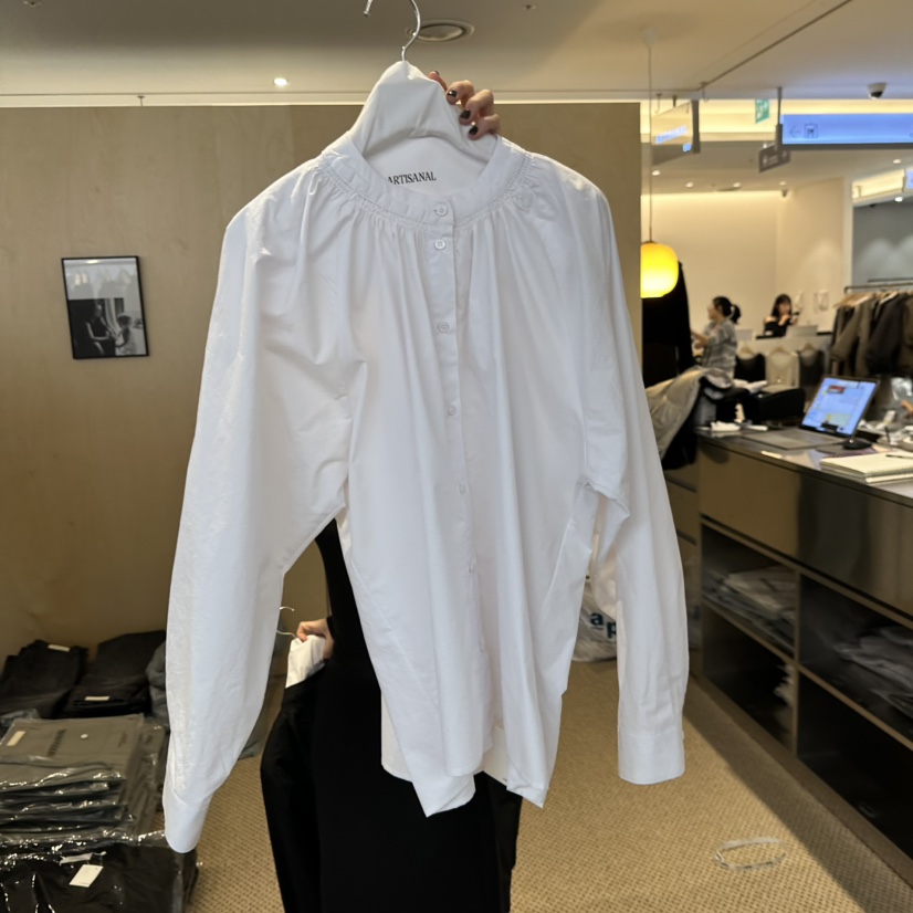 ARTISANAL韓國代購㊣女裝新款人氣25秋冬真品職業襯衫蕾絲衫ARTISANAL襯衫/蕾絲衫圖色1