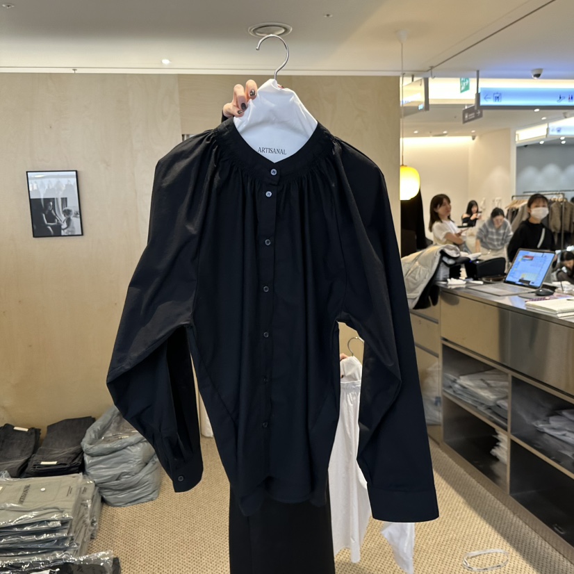 ARTISANAL韓國代購㊣女裝新款人氣25秋冬真品職業襯衫蕾絲衫ARTISANAL襯衫/蕾絲衫圖色2