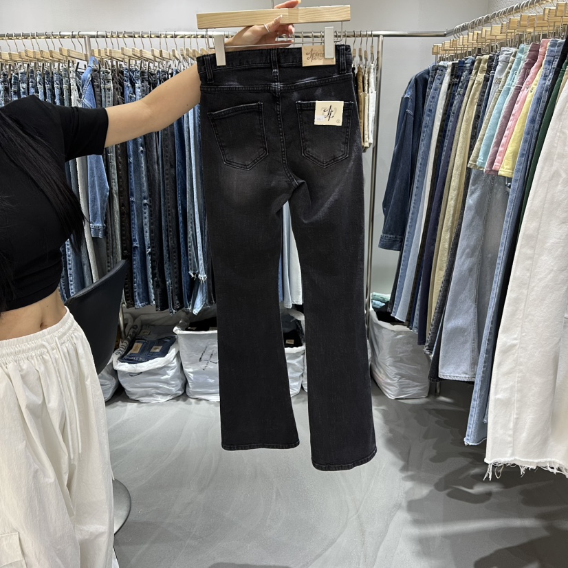 L'ETOILE韓國直郵㊣女士新品推薦職業休閑25秋冬真品牛仔褲L'ETOILE牛仔褲