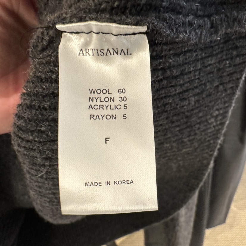 ARTISANAL東大門㊣直郵女士新品時尚休閑推薦衛衣羊毛拉鏈連帽ARTISANAL衛衣