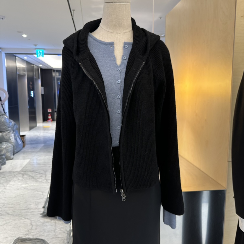 ARTISANAL東大門㊣直郵女士新品時尚休閑推薦衛衣羊毛拉鏈連帽ARTISANAL衛衣圖色2黑色