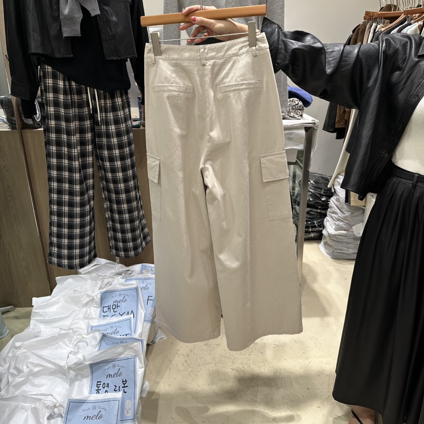 MELO東大門㊣實拍女士新款推薦職業熱賣真品休閑休閑褲口袋MELO休閑褲