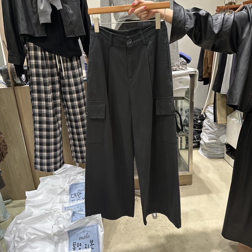 MELO東大門㊣實拍女士新款推薦職業熱賣真品休閑休閑褲口袋MELO休閑褲圖色2