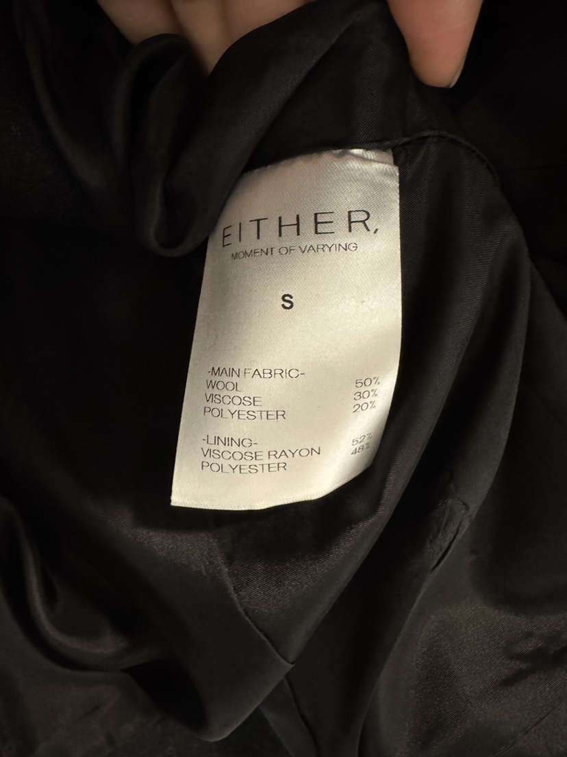 EITHER韓國直郵㊣女士新品時尚職業真品休閑夾克法蘭絨羊毛EITHER夾克