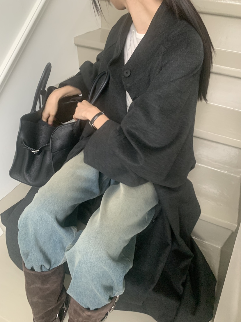 GAMDONG東大門㊣直郵女士新品時尚真品25秋冬熱賣中長款大衣GAMDONG中長款大衣